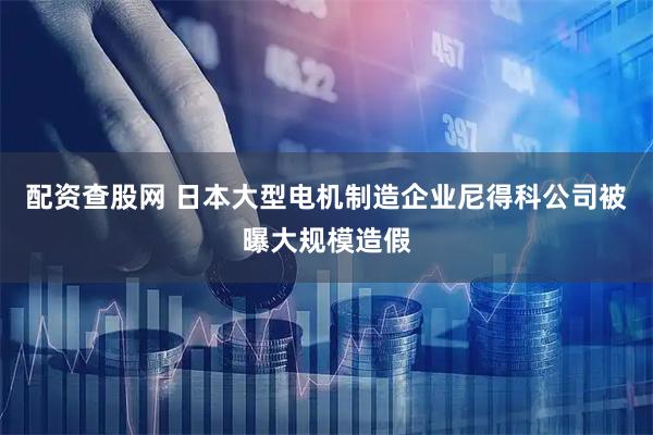 配资查股网 日本大型电机制造企业尼得科公司被曝大规模造假